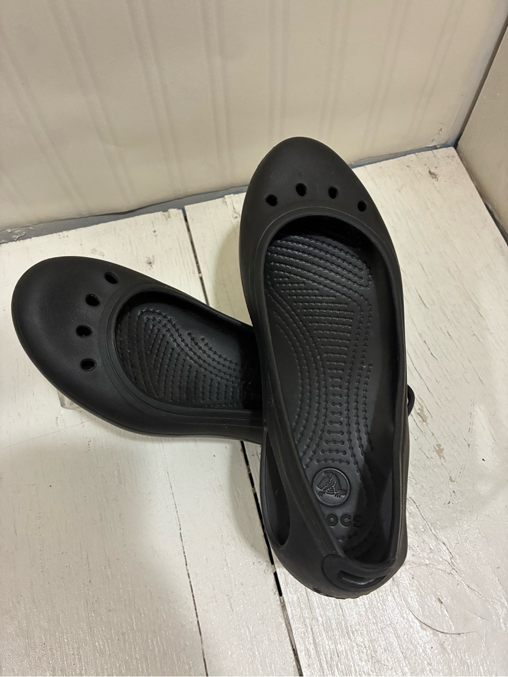 CROCS Black Casual Ballet Flats